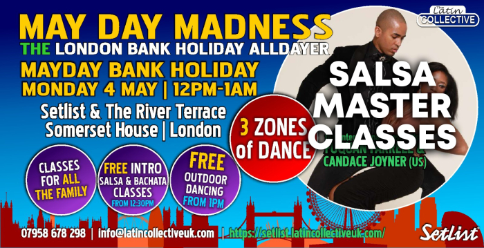MAY DAY MADNESS - 4th May 2026 - International Salsa Master Classes